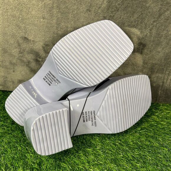 Torrid Sandals Womens 10 M Blue Jelly Criss Cross Heel Slip On Chunky Y2K Casual - Picture 7 of 13